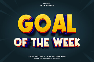 Goal of the week 3d editable text effect