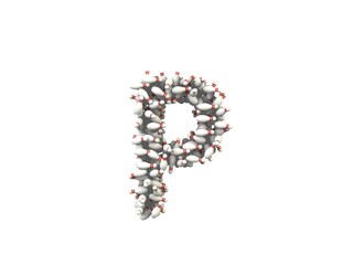 Bowling Pin Themed Font Letter P