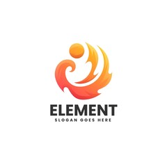 Obraz premium Vector Logo Illustration Abstract Gradient Colorful Style.