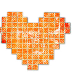 abstract heart made from squares