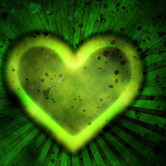 abstract red heart grunge background