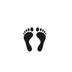 Fototapeta na wymiar footprint simple icon design vector