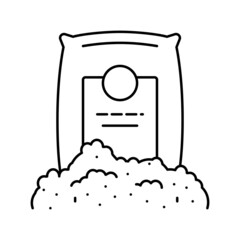 quartz sand mining for glass production line icon vector illustration