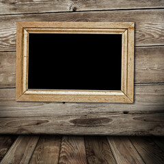 empty frame in vintage room