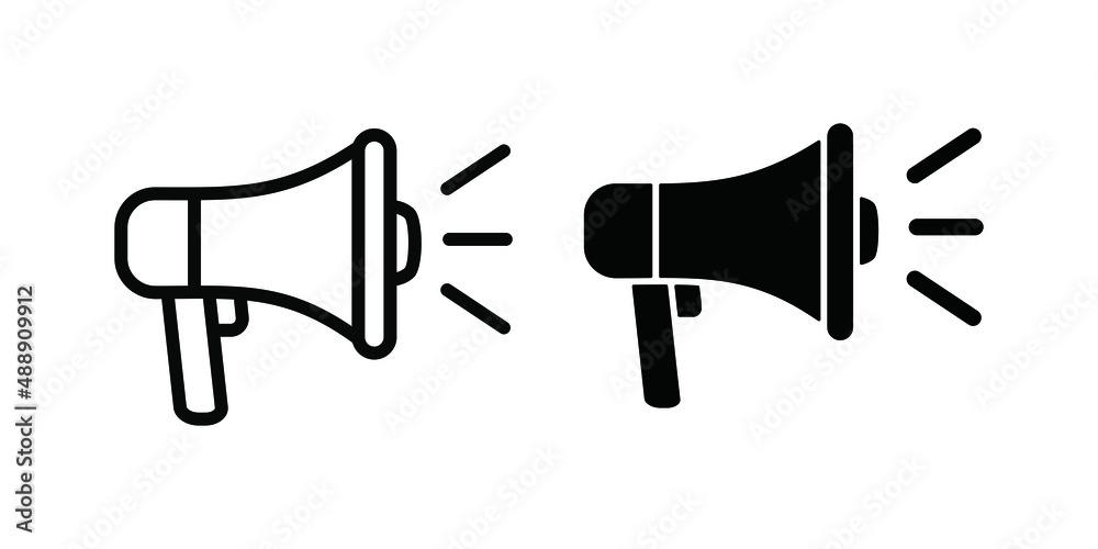 Poster illustration of a megaphone