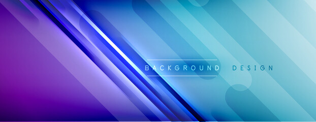 Abstract background. Shadow lines on bright shiny gradient background.