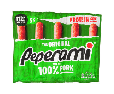 Peperami original smoked pork salami sausage bunch of five pack