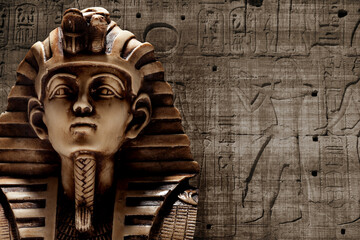 Stone pharaoh tutankhamen mask