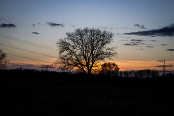 sunset in the mountains