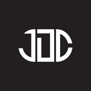 JDC letter logo design on black background. JDC creative initials letter logo concept. JDC letter design.