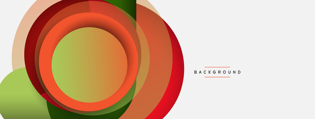 Creative geometric wallpaper. Minimal abstract background. Circles composition vector illustration for wallpaper banner background or landing page