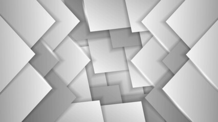 white 3D box Modern  Abstract background with Glowing white room design backdrop.