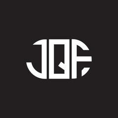 JQF letter logo design on black background. JQF creative initials letter logo concept. JQF letter design.
