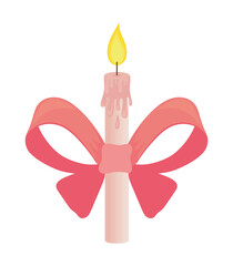 birthday candle with bow