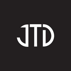 JTD letter logo design on black background. JTD creative initials letter logo concept. JTD letter design.