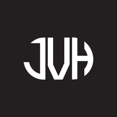 JVH letter logo design on black background. JVH creative initials letter logo concept. JVH letter design.