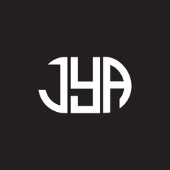 JYA letter logo design on black background. JYA creative initials letter logo concept. JYA letter design.