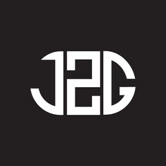 JZG letter logo design on black background. JZG creative initials letter logo concept. JZG letter design.