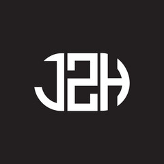 JZH letter logo design on black background. JZH creative initials letter logo concept. JZH letter design.