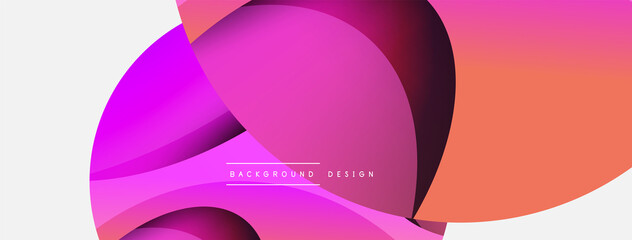 Creative geometric wallpaper. Minimal abstract background. Circle and wave composition vector illustration for wallpaper banner background or landing page