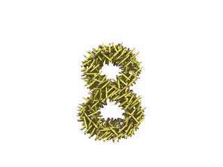 Pencil Themed Font Number 8