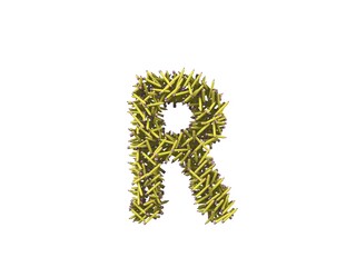Pencil Themed Font Letter R