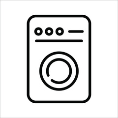 washing machine icon vector. electrical equipment line style icon, on white background, eps 10.
