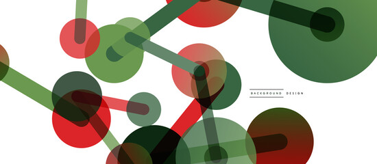 Abstract background. Round dots connected by lines. Trendy techno business template for wallpaper, banner, background or landing