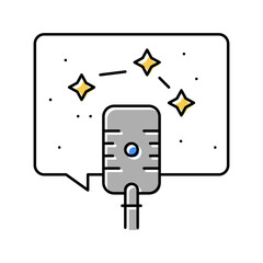 horoscope radio channel color icon vector illustration