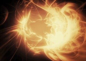 暗闇に渦巻く火のイラスト