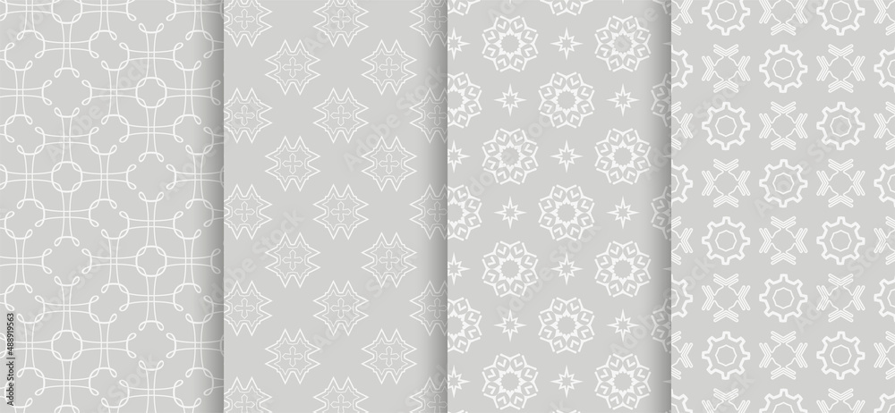 Canvas Prints Seamless patterns with decorative elements - set