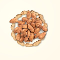 Mix of dried fruits and nuts, symbols of judaic holiday Tu Bishvat.