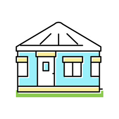 yurt house color icon vector illustration