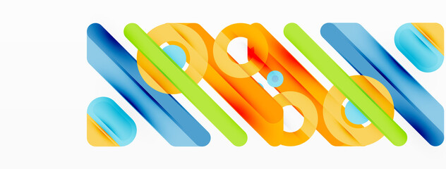 Creative geometric wallpaper. Minimal lines and circles background