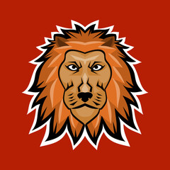 Fototapeta na wymiar Head lion esports logo, aggressive mascot for your team game
