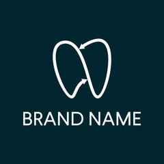 Abstract dental logo design vector template