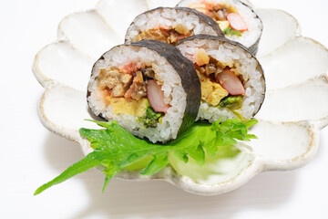 手作りのおいしい巻き寿司