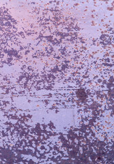 grunge background: rust on old painted metal surface, toning