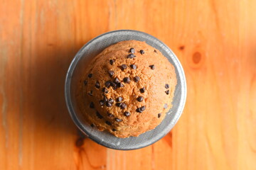 Bread on the wooden floor