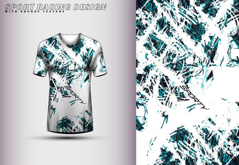 Front racing shirt design. Sports design for racing, cycling, jersey game vector	.