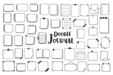 Bullet journal doodle set. hand drawn planner notebook elements