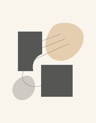 Abstract background. Hand-drawn in various shapes and doodles. Modern trendy vector illustration. Each background is isolated. Pastel shades