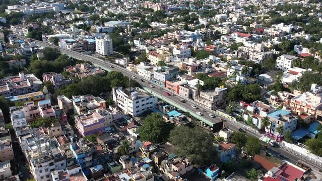 Chennai is located on the south&ndash;eastern coast of India in the north&ndash;eastern part of Tamil Nadu. Aerial shot of Chennai