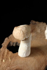 Whole fresh king oyster mushrooms