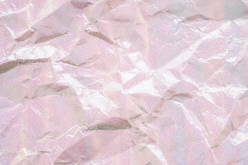 Wrinkled shiny white paper texture