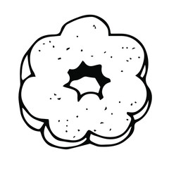 Canestrelli Italian dessert vector illustration, hand drawing sketch