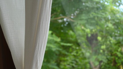 curtain in the room with natural background