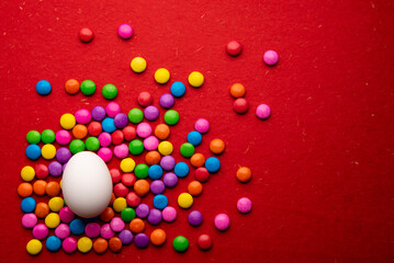 Easter egg top of toffee