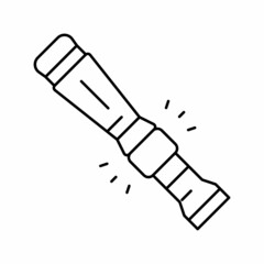 whistle to lure line icon vector illustration