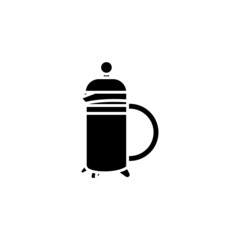 French Press icon in vector. Logotype